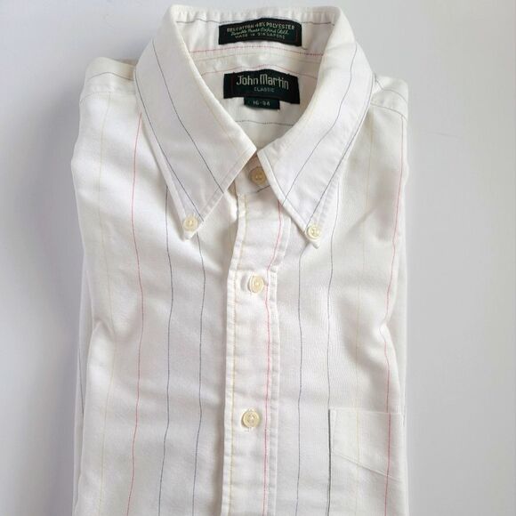John Martin Classic White Dress Shirt [16-34] - Picture 1 of 4